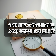 华东师范大学传播学院26年考研初试科目调整及新增方向介绍（图3）