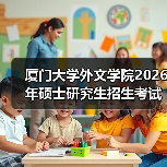厦门大学外文学院2026年硕士研究生招生考试初试科目调整须知（图2）