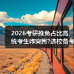 2026考研推免占比高，统考生咋突围?选校备考全攻略（图2）
