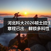 河北科大2026硕士招生章程已出,解锁多科性大学进阶之路!(图1) 河北科大2026硕士招生章程已出,解锁多科性大学进阶之路!(图1)