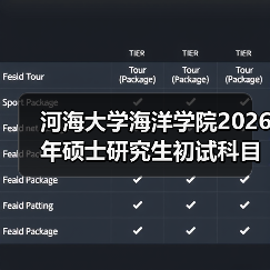 河海大学海洋学院2026年硕士研究生初试科目、参考书目调整说明(图3) 河海大学海洋学院2026年硕士研究生初试科目、参考书目调整说明(图3)