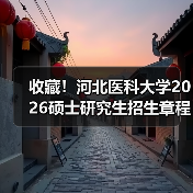 收藏！河北医科大学2026硕士研究生招生章程，开启医学新篇！（图1）