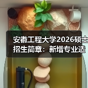 安徽工程大学2026硕士招生简章：新增专业适配产业需求（图1）