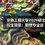 安徽工程大学2026硕士招生简章：新增专业适配产业需求（图3）