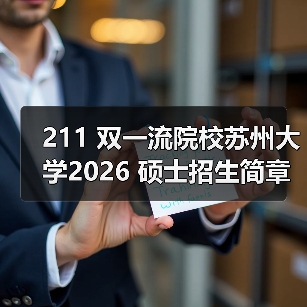 211 双一流院校苏州大学2026 硕士招生简章重磅发布!(图1) 211 双一流院校苏州大学2026 硕士招生简章重磅发布!(图1)