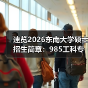 速览2026东南大学硕士招生简章:985工科专业报考全攻略(图2) 速览2026东南大学硕士招生简章:985工科专业报考全攻略(图2)