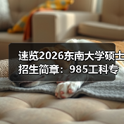 速览2026东南大学硕士招生简章:985工科专业报考全攻略(图4) 速览2026东南大学硕士招生简章:985工科专业报考全攻略(图4)