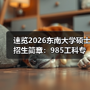 速览2026东南大学硕士招生简章:985工科专业报考全攻略(图3) 速览2026东南大学硕士招生简章:985工科专业报考全攻略(图3)