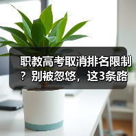 职教高考取消排名限制？别被忽悠，这3条路直接决定你能否逆袭本科（图3）