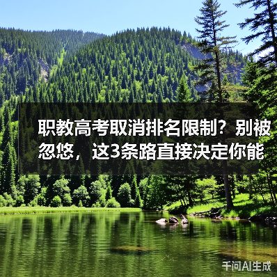 职教高考取消排名限制？别被忽悠，这3条路直接决定你能否逆袭本科（图2）