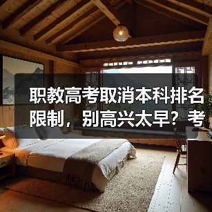 职教高考取消本科排名限制,别高兴太早?考生需警惕背后真相(图3) 职教高考取消本科排名限制,别高兴太早?考生需警惕背后真相(图3)
