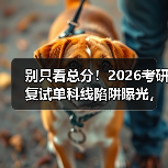 别只看总分！2026考研复试单科线陷阱曝光，一不小心就翻车（图2）
