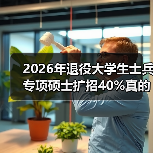 2026年退役大学生士兵专项硕士扩招40%真的更简单了吗？（图1）